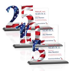 Hazelton VividPrint Award - Black - Years of Service Awards