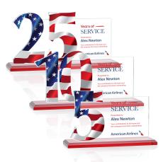 Hazelton VividPrint Award - Red - Years of Service Awards