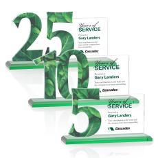 Hazelton VividPrint Award - Green - Years of Service Awards