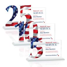 Hazelton VividPrint Award - White - Years of Service Awards