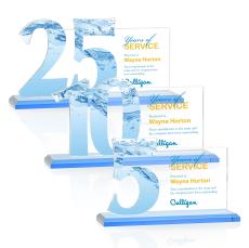 Hazelton VividPrint Award - Sky Blue - Years of Service Awards