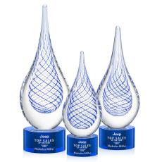 Kentwood Award on Marvel Base - Blue - Art Glass Awards