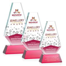 Kingsley VividPrint Award on Newhaven Base - Red - Crystal Awards