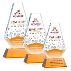 Kingsley VividPrint Award on Newhaven Base - Amber - Crystal Awards