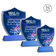 Scudo Shield VividPrint Award on Newhaven - Blue - Crystal Awards