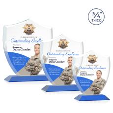 Scudo Shield VividPrint Award - Blue - Crystal Awards