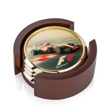 Danville VividPrint Coaster on Colfax Base - Set of 4  - Coasters