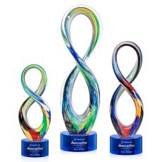 Duarte Award on Marvel Base - Blue - Art Glass Awards