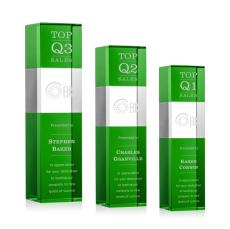 Araceli Tower Award - Green - Crystal Pillar Awards