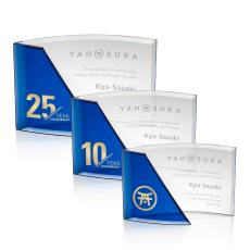 Giulia Award - Blue - Colored Glass Awards