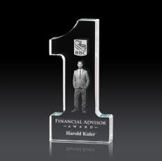 Optical #1 Paperweight (3D)  - Crystal Awards