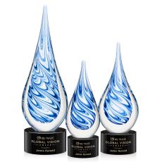 Marlin on Marvel Base - Black - Art Glass Awards