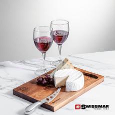 Swissmar Acacia Board &  2 Carberry Wine - Glasses Sets