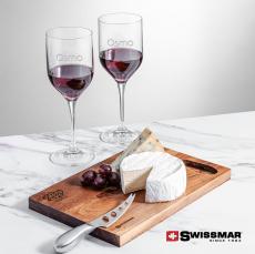 Swissmar Acacia Board &  2 Belmont Wine - Glasses Sets