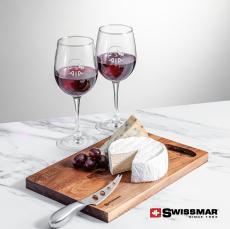 Swissmar Acacia Board &  2 Connoisseur Wine - Glasses Sets