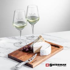 Swissmar Acacia Board &  2 Germain Wine - Glasses Sets