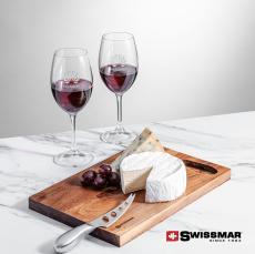 Swissmar Acacia Board &  2 Naples Wine - Glasses Sets