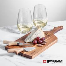 Swissmar Paddle Board & 2 Boston Stemless Wine - Corporate Gifts