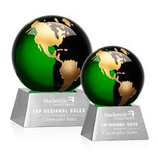 Ryegate Globe Award - Green/Gold - Crystal Awards