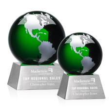 Ryegate Globe Award - Green/Silver - Crystal Awards