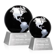 Ryegate Globe Award - Black/Silver - Metal Awards