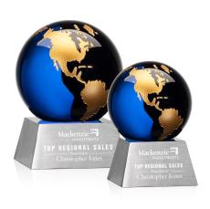 Ryegate Globe Award - Blue/Gold - Crystal Awards