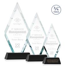 Richmond Award on Newhaven Base - Black - Colored Crystal Awards