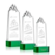 Himalayas Tower Award on Base - Green - Mountain Awards