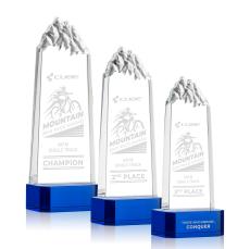 Himalayas Tower Award on Base - Blue - Mountain Awards