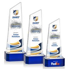 Belmont Tower VividPrint Award on Padova - Blue - Crystal Pillar Awards