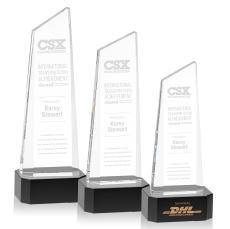 Belmont Tower Award on Padova Base - Black - Crystal Pillar Awards