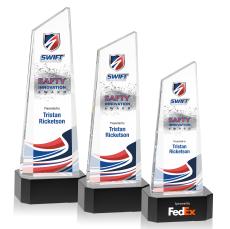 Belmont Tower VividPrint Award on Padova - Black - Crystal Pillar Awards