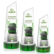 Belmont Tower VividPrint Award on Stanrich - Green - Crystal Awards