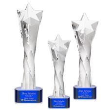 Arlington Star Award on Paragon Base - Blue - Crystal Star Awards