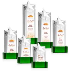 Berkeley VividPrint Award on Padova Base - Green - Crystal Awards