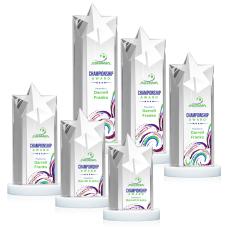 Berkeley VividPrint Award on Condor Base - White - Crystal Awards
