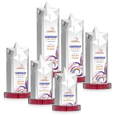 Berkeley VividPrint Award on Condor Base - Red - Crystal Awards