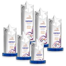 Berkeley VividPrint Award on Condor Base - Blue - Crystal Awards