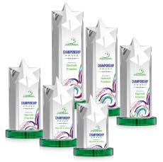 Berkeley VividPrint Award on Condor Base - Green - Crystal Awards
