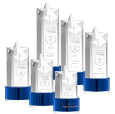 Berkeley Star on Marvel Base - Blue - Crystal Star Awards