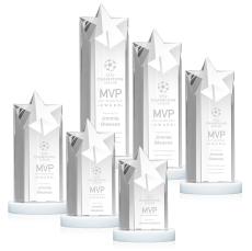 Berkeley Star on Condor Base - White - Crystal Star Awards