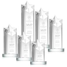 Berkeley Star on Condor Base - Clear - Crystal Star Awards