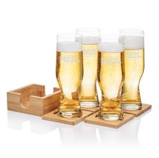 Bamboo Coaster Gift Set - Leipzig - Corporate Gifts