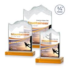 Kilimanjaro VividPrint Award - Amber - Colored Glass Awards