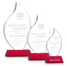 Odessy Flame Award on Newhaven - Red - Crystal Awards