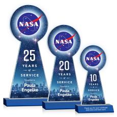 Laidlaw VividPrint Award - Blue - Colored Crystal Awards