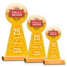 Laidlaw VividPrint Award - Amber - Yellow Crystal Awards