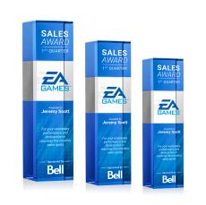 Araceli VividPrint Award - Sky Blue - Colored Crystal Awards