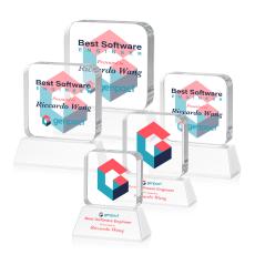 Flamborough VividPrint Award on Base - White - Square Awards