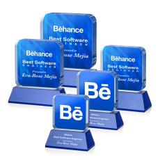 Flamborough VividPrint Award on Base - Blue - Square Awards